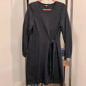 EUC Talbots Black Tweed Sweater Shift Dress